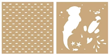 Set de 2 Plantillas de Stencil Nutria Artemio
