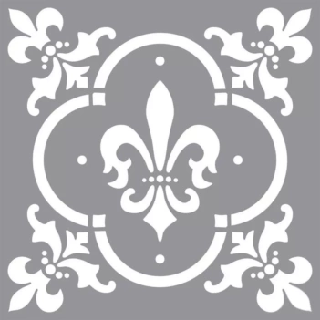 Plantilla de Stencil (30,5x30,5cm) ADS04 Fleur de Lis Tile 