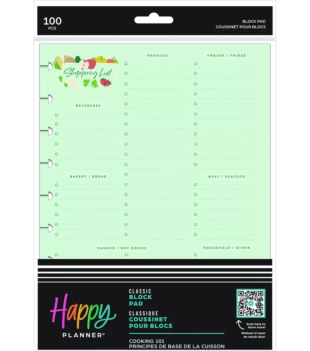 Bloque de hojas Cooking 101 Classic Happy Planner