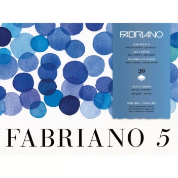 Papel Bloc Fabriano 5 Acuarela Fabriano 26x36cm