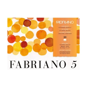Papel Bloc Fabriano 5 Acuarela Grano Fino Fabriano 26x36cm