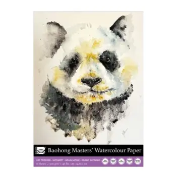 Baohong Jean Haines Aquarellblock mit satinierter Körnung 12B  A5 300g/m²