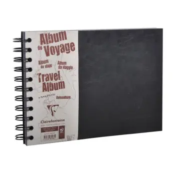 Bloc de dibujo viaje negro horizontal espiral Age Bag Clairefontaine A5
