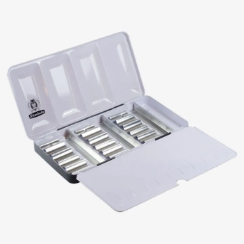 Caja metálica vacía para 18 tubos Schmincke 5ml