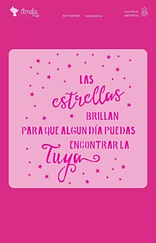 Plantilla de stencil Estrellitas 20x20cm