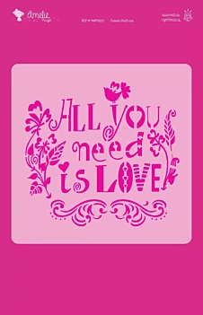 Plantilla de stencil Fondo banderines 20x20cm