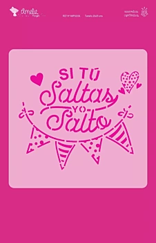 Plantilla de stencil All you need is love 20x20cm