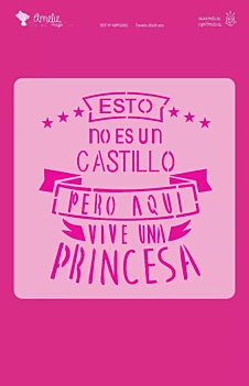 Plantilla de stencil Esto no es un castillo 20x20cm