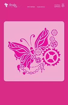Plantilla de stencil Plumas 20x20cm