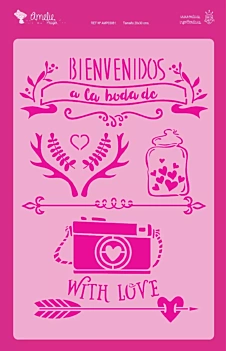 Plantilla de stencil Bordes de filigrana 20x30cm