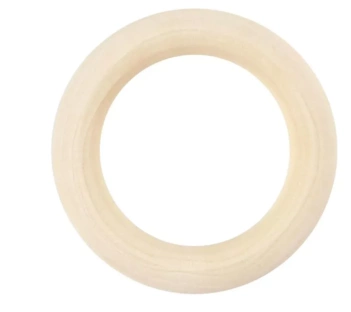 Creativ Company Set 6 Wooden Rings 55mm