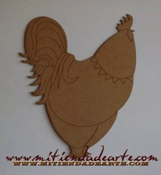 Dayka Trade Silueta en DM ANMG041 Gallina de pie mirando a la derecha