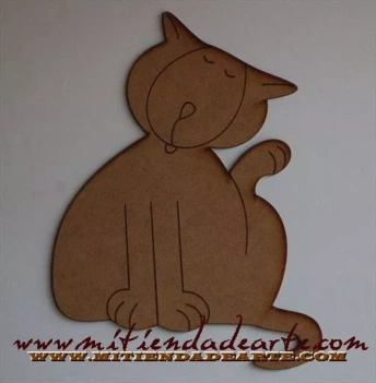 Dayka Trade MDF Silhouette ANMGT051 Cat head cocked