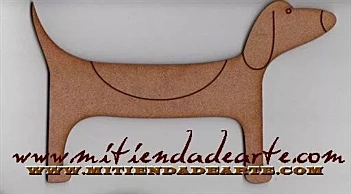 Silueta en DM - ANMPR065 Perro salchicha II