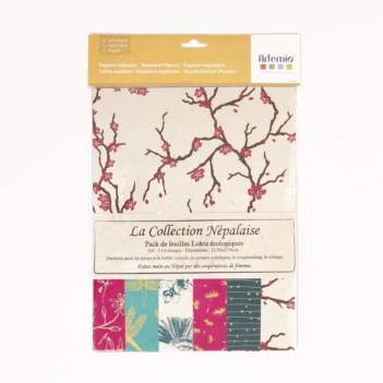 Artemio Set 12 gold foil papers Nepalís Cherry 