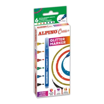 Set 6 Rotuladores Glitter Crea+ Alpino