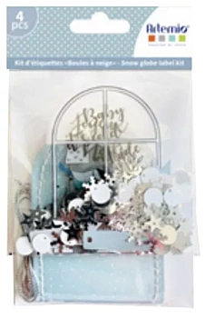 Set 4 Etiquetas Bolas de Nieve Artemio

