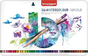 Metaliczne pude?ko z 36 o?ówkami akwarelowymi Bruynzeel