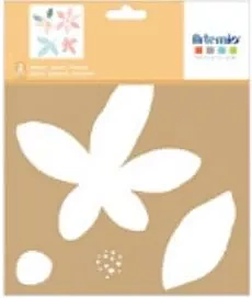 Set de 2 Plantillas de Stencil Flores Slow Life Artemio