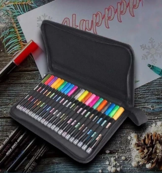 Estuche 21 Rotuladores Outliner Bicolor Neón Pastel Alex Bog