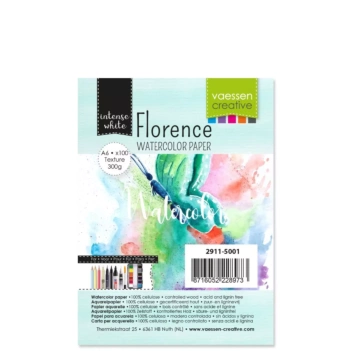Set de 100 papeles de acuarela Intense White Texture Vaessen A6

