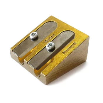 Sacapuntas Doble de Metal Dorado Bruynzeel