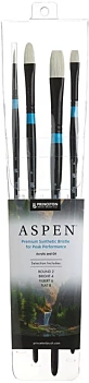 Set de 4 Pinceles 6500 Mango Largo Aspen Princeton