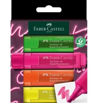 Faber-Castell Set of 4 Textliner 46 GenZ Neon 