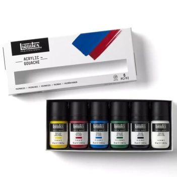 Zestaw 6 farb akrylowych gwaszowych Liquitex 59ml
