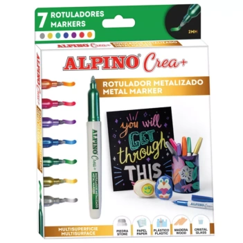Set 7 Rotuladores Metalizados Crea+ Alpino