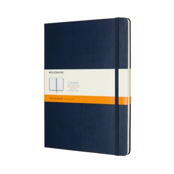 Taccuino classico blu zaffiro a righe con copertina rigida 19x25 cm Moleskine