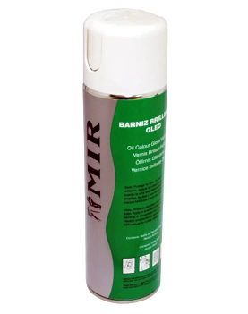 Barniz brillante en spray para óleo Mir 250ml