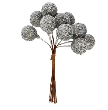 Creativ Company Artificial Berries Silver 