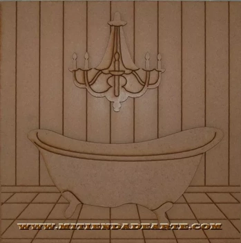 Dayka Trade MDF Silhouette BBL001 Bath with lamp and outer frame