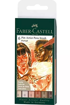 Set de 6 rotuladores Pitt Artist Portrait Faber-Castell