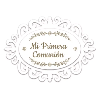 Dayka Trade Silhouette Medium poster My First Communion of lacquered board