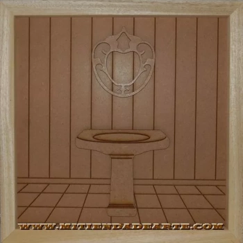 Dayka Trade MDF Silhouette BLE001 Washbasin with mirror and outer frame