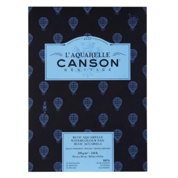 Bloc Acuarela Canson Heritage Grano Grueso 26x36cm