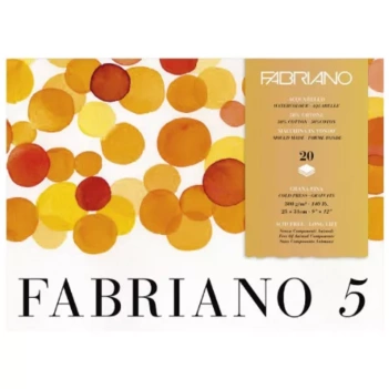 Bloc acuarela grano fino Disegno-5 Fabriano 36x51cm 300gr/m²