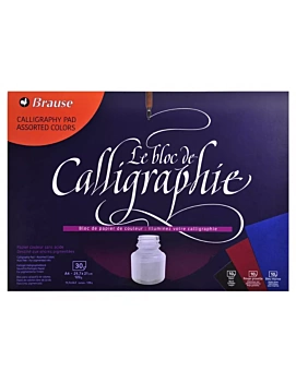 Bloc calligraphie couleurs assorties Brause A4