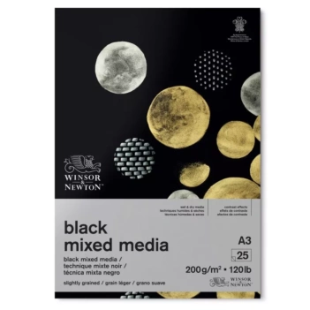 Blocco nero Winsor & Newton tecnica mista 200 gr A3