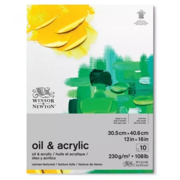 Bloc para óleo y acrílico 10H Winsor & Newton 30x40cm 230g/m²