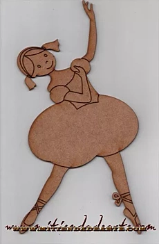 Dayka Trade Silhouette DM BLRN002 Girl ballerina right