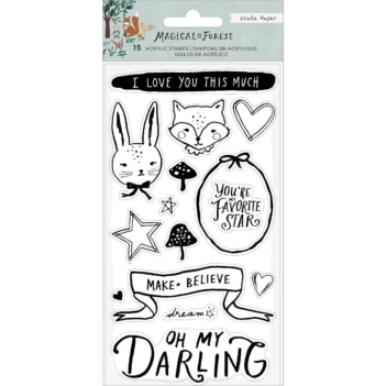 SUPER DEAL **40%** Crate Paper Magical Forest Clear Stamps