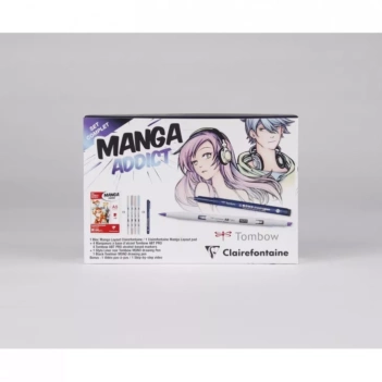 Set Completo Bloc y Rotuladores Manga Addict Clairefontaine