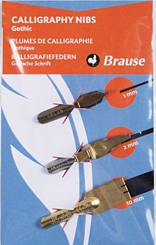 Set 3 plumes pour calligraphie gothique Brause
