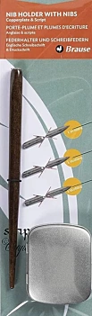 Set 3 plumes et porte-plumes Brause Copperplate &amp; Script