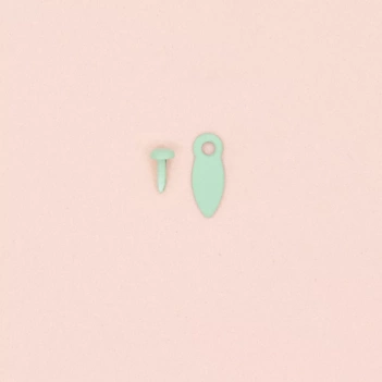 Brads y Botones de Giro Turquesa Craftelier