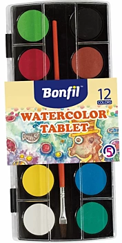 SUPER OFERTA **50%** Set 12 Acuarelas Bonfil
