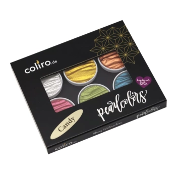 Set de 6 Pigmentos Coliro Finetec Candy Pearl Colors Cuadrado